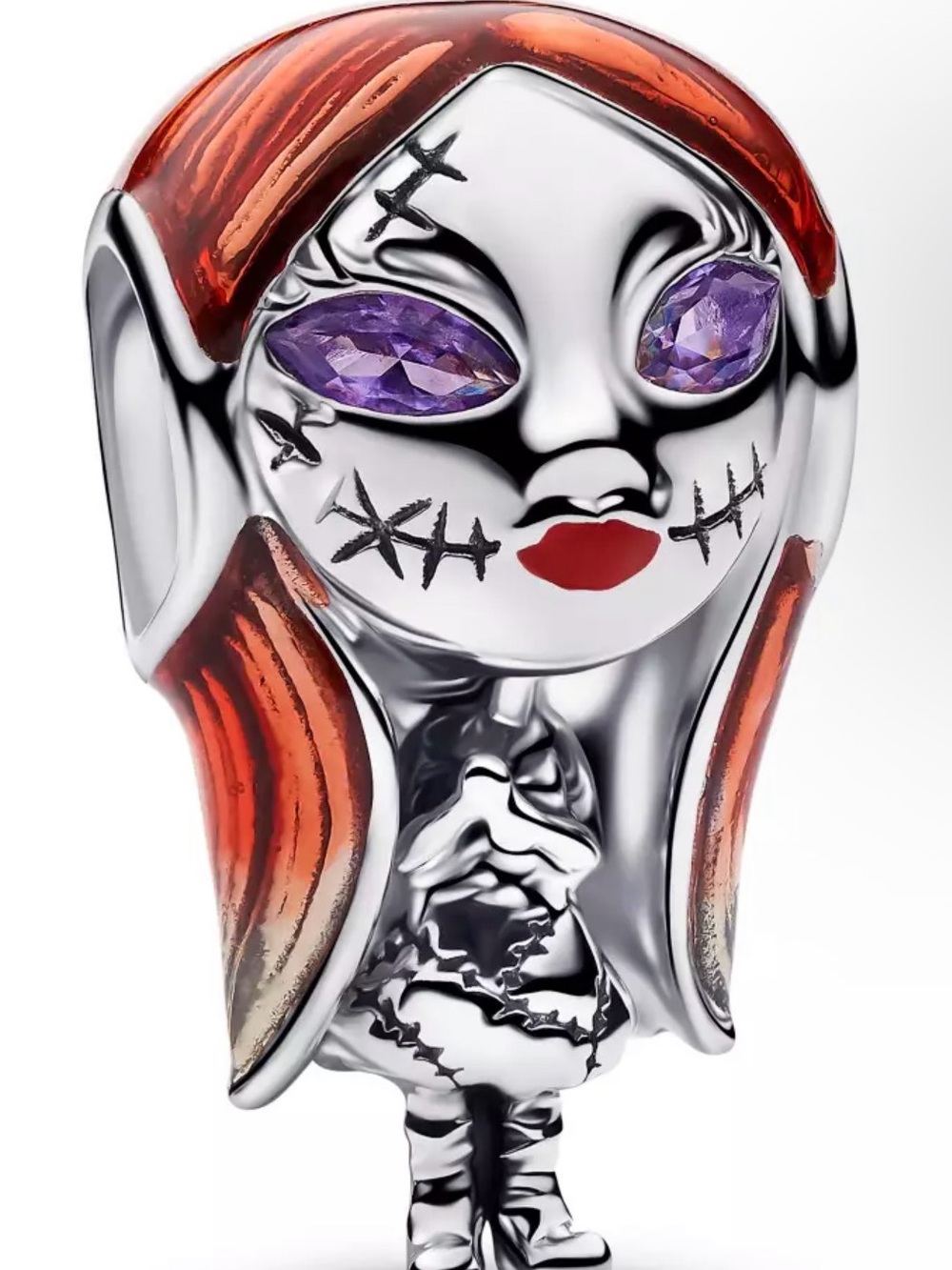 Pandora Sally Doll Charm with Red Hair and Purple Eyes